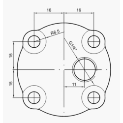 230510CLG Hidraulična zupčasta pumpa 1,0 cm za utovarne platforme Bar Cargolift, Sorensen, Zepro